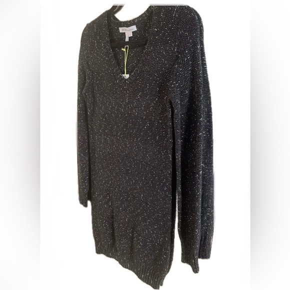 BCBG MaxAzria Black/Gold Combo Sweater Dress - Picture 1 of 7